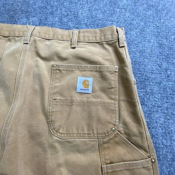 VTG Carhartt Jeans Mens 40x31 Brown Duck Canvas Carpenter Union Made USA 90s Y2K - Picture 11 of 16